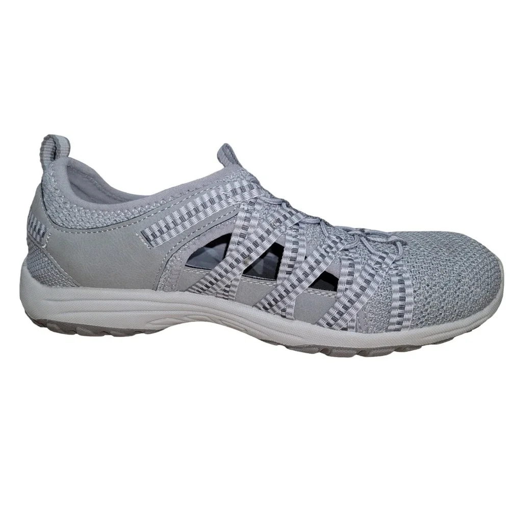 SKECHERS Women's Relaxed Fit Reggae Fest 2.0 Happy Getaway Gray Shoes Sz 9.5